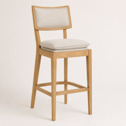 Where Saints Go Ltd Meg Counter Stool, Frost Linen Blend Cushion Seat, Light Oak Birch Frame, 68Cm By Where Saints Go - thumbnail 2