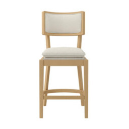 Where Saints Go Ltd Meg Counter Stool, Frost Linen Blend Cushion Seat, Light Oak Birch Frame, 68Cm By Where Saints Go - thumbnail 3