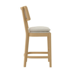 Where Saints Go Ltd Meg Counter Stool, Frost Linen Blend Cushion Seat, Light Oak Birch Frame, 68Cm By Where Saints Go - thumbnail 5