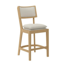 Where Saints Go Ltd Meg Counter Stool, Frost Linen Blend Cushion Seat, Light Oak Birch Frame, 68Cm By Where Saints Go - thumbnail 4