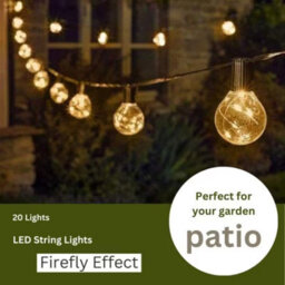 Firefly Festoon - White, 20 Waterproof Led Festoon Lights Outdoor, Indoor Outdoor Globe String Lights - thumbnail 2