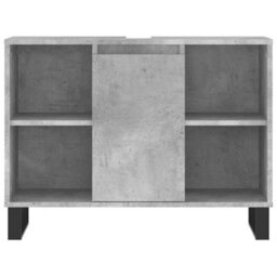 Berkfield Industrial Bathroom Cabinet Concrete Grey 80X33X60 Cm Engineered Wood - thumbnail 6
