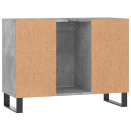 Berkfield Industrial Bathroom Cabinet Concrete Grey 80X33X60 Cm Engineered Wood - thumbnail 8
