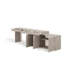 Arte Woow Desk With Sideboard 301Cm Right Door - Organised Family Desk With Modern Storage - thumbnail 4