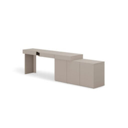 Arte Woow Desk With Sideboard 301Cm Right Door - Organised Family Desk With Modern Storage - thumbnail 3