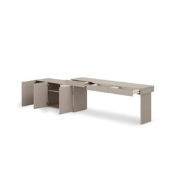 Arte Woow Desk With Sideboard 301Cm Right Door - Organised Family Desk With Modern Storage - thumbnail 2