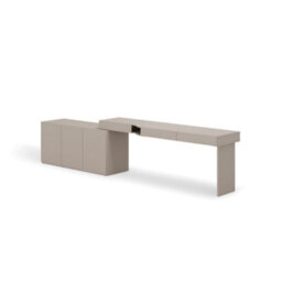 Arte Woow Desk With Sideboard 301Cm Right Door - Organised Family Desk With Modern Storage - thumbnail 1