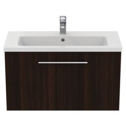 Ideal Standard I.life S Matt Coffee Brown Oak Effect Wall-Mounted Vanity Unit & Basin Set With 1 Chrome Effect Handle (W)800mm (H)440mm - thumbnail 4
