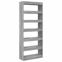 Berkfield Modern Bookcase Other Grey Sonoma 80 X 30 X 198 Cm Engineered Wood