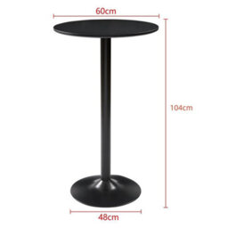 Round Bar Table 60Cm Top For Cocktail Pub Coffee Dining Bistro Kitchen Bar Table - thumbnail 2