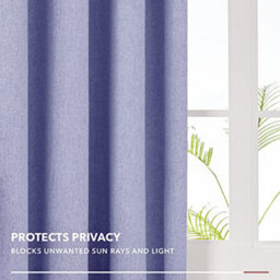 Deconovo Energy Saving Blackout Eyelet Curtains Window Treatment For Kids With Coating Back Layer 46 X 72 Inch Light Purple 1 Pair - thumbnail 3