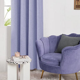 Deconovo Energy Saving Blackout Eyelet Curtains Window Treatment For Kids With Coating Back Layer 46 X 72 Inch Light Purple 1 Pair - thumbnail 6