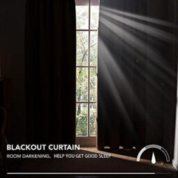 Deconovo Super Soft Curtains Thermal Insulated Pencil Pleat Blackout Curtains 46 X 54 Inch Light Beige 2 Panels - thumbnail 6