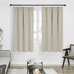 Deconovo Super Soft Curtains Thermal Insulated Pencil Pleat Blackout Curtains 46 X 54 Inch Light Beige 2 Panels - thumbnail 2