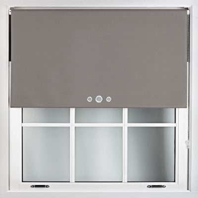 Furnished Blackout Roller Blinds With Triple Round Eyelets & Metal Fittings - Dark Grey (W)45Cm (L)165Cm - image 1