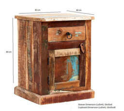 Buttercup Farm Coastal Bedside Table - Wood - L40 X W45 X H60 Cm - thumbnail 3