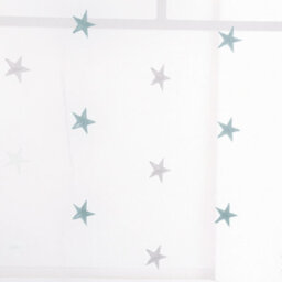 Deconovo Star Embroidery Net Curtains Semi Transparent Curtains Sheer Curtains For Living Room 55 X72 Drop Inch Blue 2 Panels - thumbnail 6
