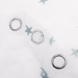 Deconovo Star Embroidery Net Curtains Semi Transparent Curtains Sheer Curtains For Living Room 55 X72 Drop Inch Blue 2 Panels - thumbnail 5