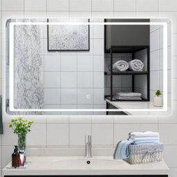 Probaty Bathrooms Probaty 80X60Cm Bathroom Mirror With Led Illuminated, Antifog Vanity Backlit,touch Switch Rectangle Smart Wall Mirror - thumbnail 1