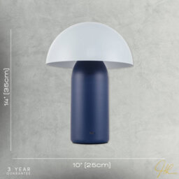 Happy Homewares Modern Rechargeable Mushroom Lamp In Two Tone Blue With Touch Button - thumbnail 7