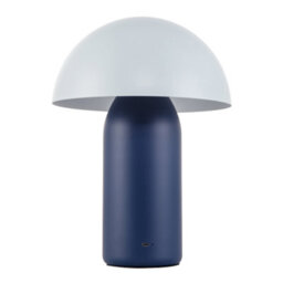 Happy Homewares Modern Rechargeable Mushroom Lamp In Two Tone Blue With Touch Button - thumbnail 1