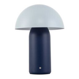 Happy Homewares Modern Rechargeable Mushroom Lamp In Two Tone Blue With Touch Button - thumbnail 4