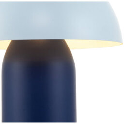 Happy Homewares Modern Rechargeable Mushroom Lamp In Two Tone Blue With Touch Button - thumbnail 8