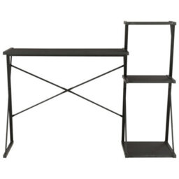 Berkfield Desk With Shelf Black 116X50X93 Cm - thumbnail 2