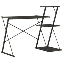 Berkfield Desk With Shelf Black 116X50X93 Cm - thumbnail 1