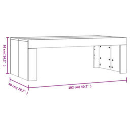 Vidaxl Coffee Table Grey Sonoma 102X50X36 Cm Engineered Wood - thumbnail 9