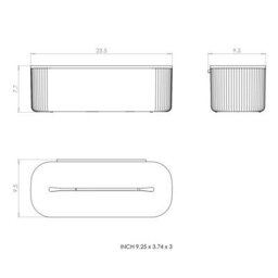 Cosmic Bathroom Organiser, Multi-Purpose Storage Box, Freestanding, Wall Mounted, Inner Divider, With Lid, Green, Alife Collection - thumbnail 8