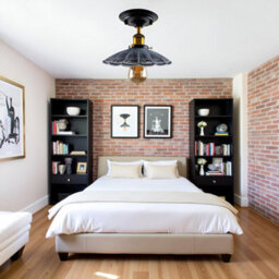 Industrial-Semi Flush Mount Ceiling Light With Metal E27 Lampshade 22Cm For Bedroom Living Room Hallway And Kitchen - thumbnail 7
