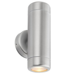 Up & Down Twin Outdoor Ip65 Wall Light - 2 X 7W Led Gu10 - Stainless Steel - thumbnail 1