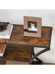 Songmics Vasagle Console Table, Entrance Table, Curved Legs, Extended Table Top, For Living Room, Hallway, Bedroom, Industrial Style - thumbnail 4