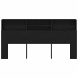 Walplus Headboard Cabinet Black Oak 200 X 19 X 103.5 Cm Engineered Wood - thumbnail 6