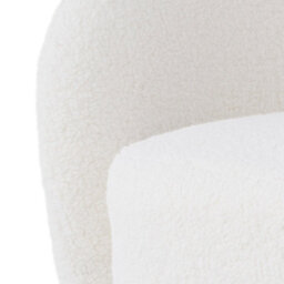 Thehotsale 360-Degree Upholstered Teddy Fleece Swivel Chair For Living Room,bedroom,off-White - thumbnail 5