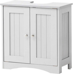 Bathroom Sink Cabinet Under Basin Unit Cupboard Storage Furniture White - thumbnail 1