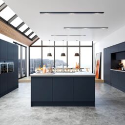 Premium Kitchens Ethos Matt Indigo Modern 3 Drawer Cabinet Front (H)715mm (W)797mm (T)18mm - thumbnail 6