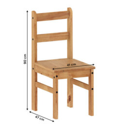 Mercers Furniture Corona Rio Dining Table & 2 Chairs Square Small Dining Set Solid Wood Mexican Pine Wooden - thumbnail 9