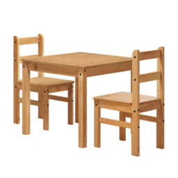 Mercers Furniture Corona Rio Dining Table & 2 Chairs Square Small Dining Set Solid Wood Mexican Pine Wooden - thumbnail 3