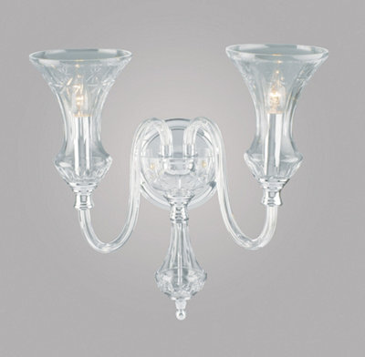 Luminosa Lighting Luminosa Stara Lead Crystal 2 Light Wall Lamp Cb05444/02/wb