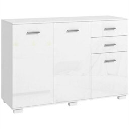 Modern Sideboard, Storage Cabinet, Accent Cupboard White