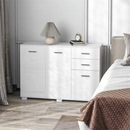 Modern Sideboard, Storage Cabinet, Accent Cupboard White - thumbnail 6