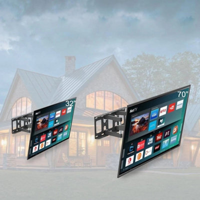 Double Arms Tv Wall Bracket Mount Full Motion For 32-70 Inch For Led Lcd Plasma - image 1