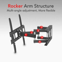 Double Arms Tv Wall Bracket Mount Full Motion For 32-70 Inch For Led Lcd Plasma - thumbnail 3