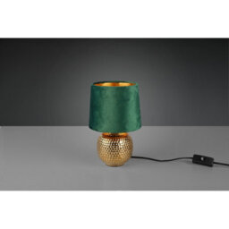 Luminosa Lighting Luminosa Sophia Modern Table Lamp With Round Tapered Shade Gold Green Shade - Uk Stock - thumbnail 3