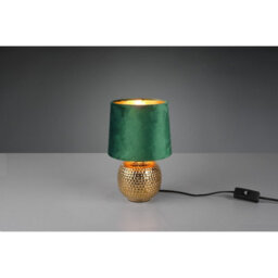 Luminosa Lighting Luminosa Sophia Modern Table Lamp With Round Tapered Shade Gold Green Shade - Uk Stock - thumbnail 2