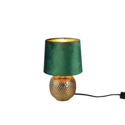 Luminosa Lighting Luminosa Sophia Modern Table Lamp With Round Tapered Shade Gold Green Shade