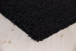 Smart Living Shaggy Soft Thick Area Rug, Living Room Carpet, Kitchen Floor, Bedroom Soft Rugs 60Cm X 110Cm - Black - thumbnail 3