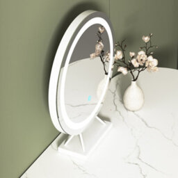 CARME Home Esme White Dressing Table With Lillia Led Mirror-White - thumbnail 7